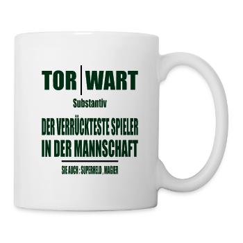 Torwart Fußball Handball geschenkidee - Tasse - Weiß - Rechts