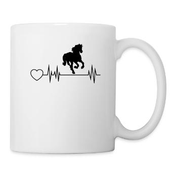 Heartbeat riding horses - Mug - white - Right