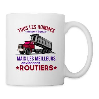 Routier Shirt • Meilleur Metier • Routier Cadeau - Mug blanc - blanc - Droite