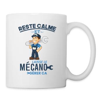 Mecanicien Cadeau • Reste Calme • Mecano - Mug blanc - blanc - Droite