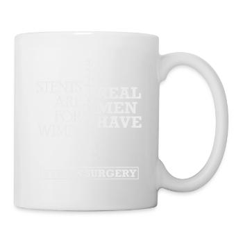 Echte Männer haben Bypass-Operation Herz Geschenk - Tasse - Weiß - Rechts