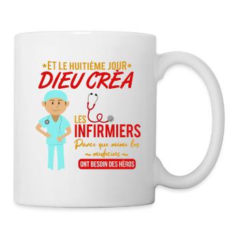 Infirmier shirt • Hero • Infirmier Cadeau - Mug blanc - blanc - Droite