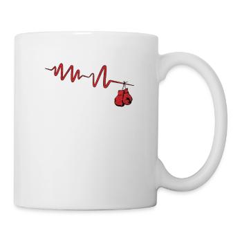 Boxe Heartbeat Hanging Boxing Gants Fun Boxer - Mug blanc - blanc - Droite