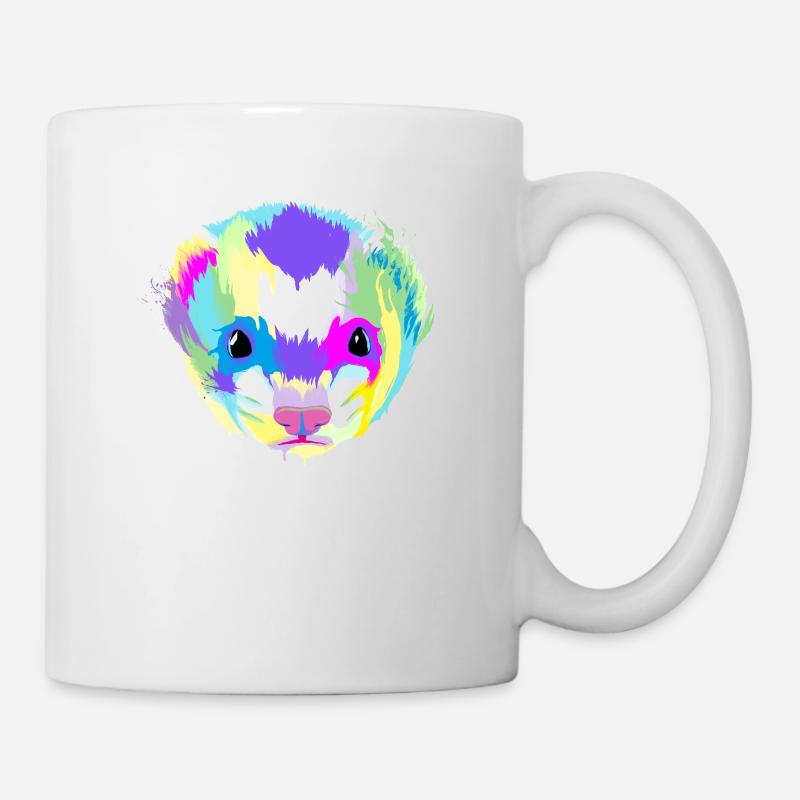 Splash Frettchen - Tasse - Weiß