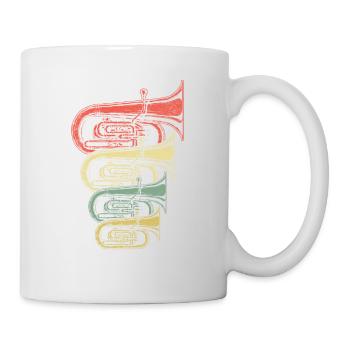 Rétro tuba - Mug blanc - blanc - Droite