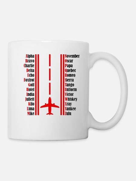 Pilote pilote pilote alphabet - Mug blanc - blanc