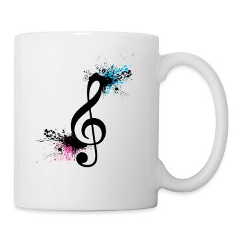 Violinschlüssel Musiker Musikliebhaber - Tasse - Weiß - Rechts