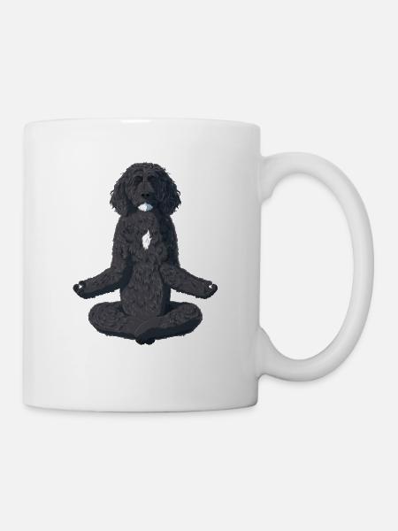 Yoga Portugiesischer Wasser Hund - Tasse - Weiß