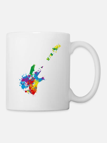 Musiciens guitare électrique cadeau pour les guitaristes - Mug blanc - blanc