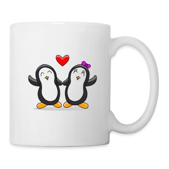 Penguin couple - Mug - white - Right