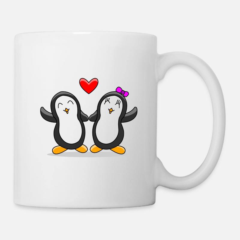 Pinguin Paar - Tasse - Weiß