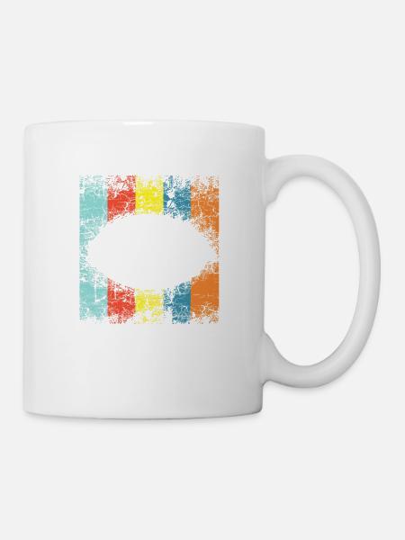Colorful Rugby Ball Rugby Team Coach Gift - Mug - white