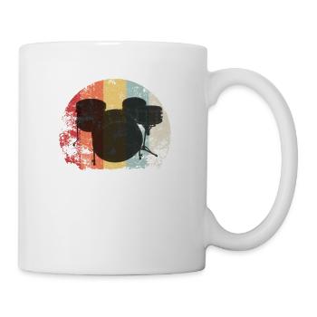 Retro Drums Gift Idea for Drummer - Mug - white - Right