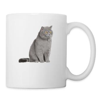 British Shorthair Cat - Mug - white - Right