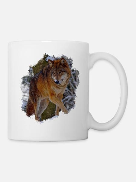 Wolf - Tasse - Weiß