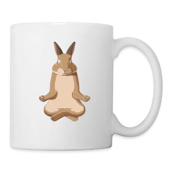 Meditation Hase - Tasse - Weiß - Rechts