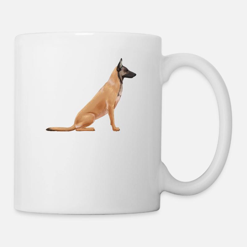 Belgischer Malinois Schäferhund - Tasse - Weiß