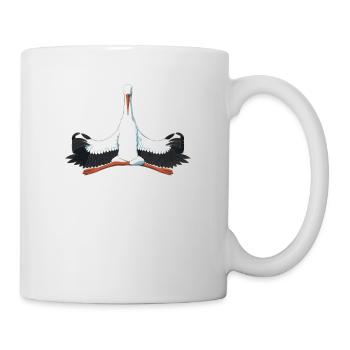 Méditation cigogne - Mug blanc - blanc - Droite
