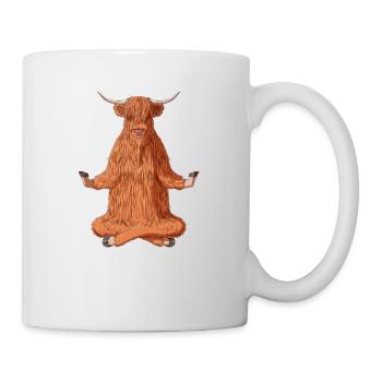 Yoga Les hautes terres écossaises - Mug blanc - blanc - Droite