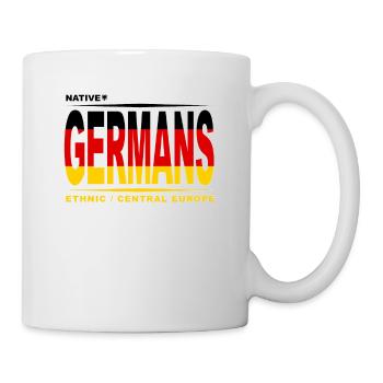 Gebürtige Deutsche Zentral Europa Flagge Fahne - Tasse - Weiß - Rechts