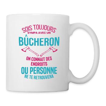 Bucheron Shirt • la hache • Veste Bucheron - Mug blanc - blanc - Droite