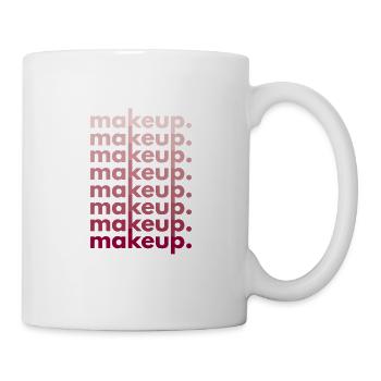 Make-up in abgestuften Farbtönen - Tasse - Weiß - Rechts