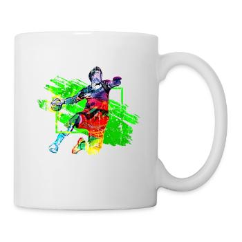 Handball handball player in the shot on goal - Mug - white - Right