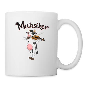 Muhsiker Lustiges Kuh Wortspiel Musik Bauer - Tasse - Weiß - Rechts