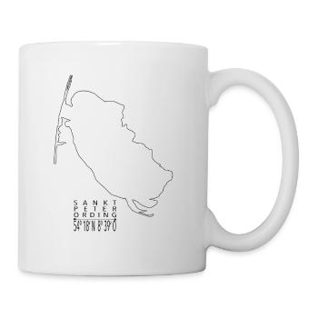 Sankt Peter-Ording outline black - Mug - white - Right