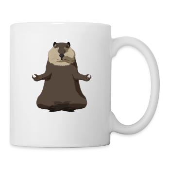 Biber Meditation - Tasse - Weiß - Rechts