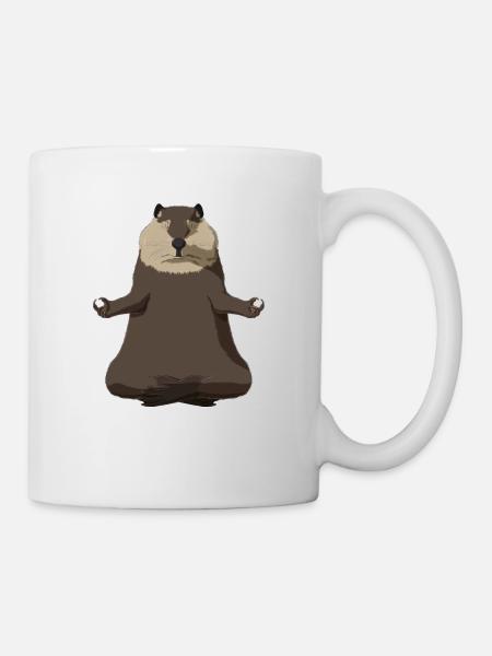 Biber Meditation - Tasse - Weiß