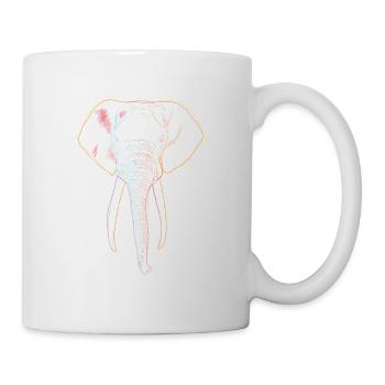 Elefant - Tasse - Weiß - Rechts