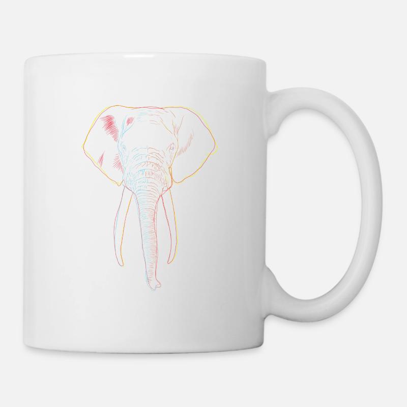 Elefant - Tasse - Weiß