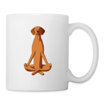 Dog Hungarian Vizsla Meditate - Mug - white - Right