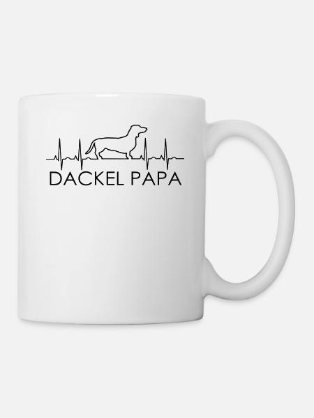 Dackel Papa - Tasse - Weiß