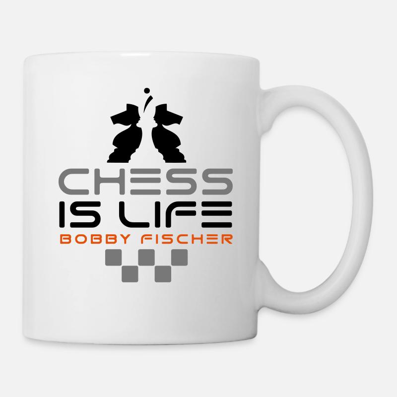 Schach ist Leben modern v1 - Tasse - Weiß