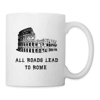 All roads lead to rome - Mug blanc - blanc - Droite