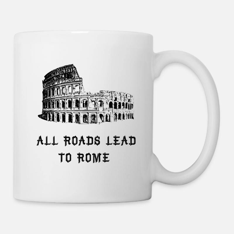 All roads lead to rome - Mug blanc - blanc
