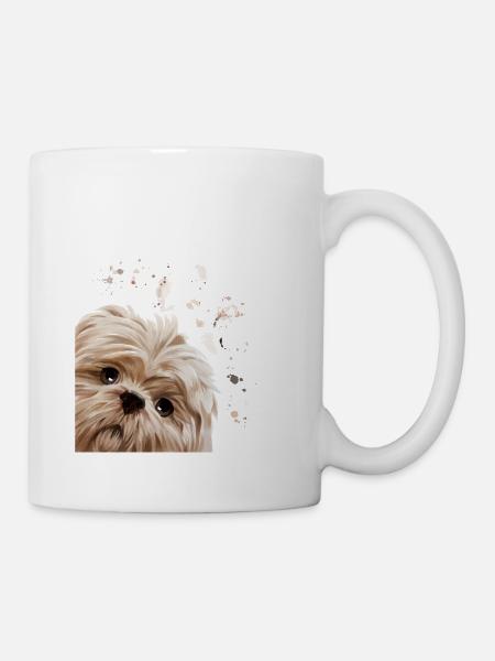 Dog Curious Shih Tzu - Mug - white