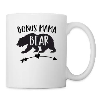 Bonus Mama Bär - Stiefmutter - Tasse - Weiß - Rechts