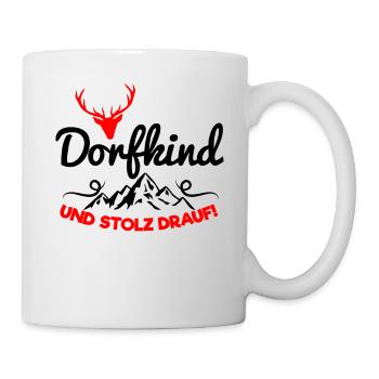 Dorfkind proud of village children - Mug - white - Right