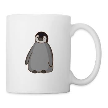 Cute cute gray penguin motif - Mug - white - Right