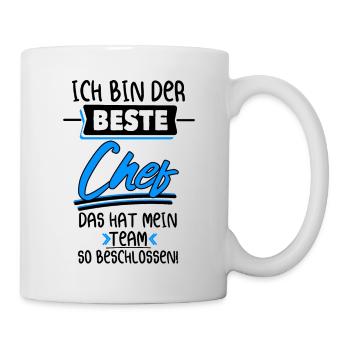 Ich Bin Der Beste Chef Boss Geschenk - Tasse - Weiß - Rechts
