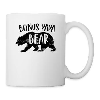 Bonus Papa Bär - Stiefvater Geschenk - Tasse - Weiß - Rechts