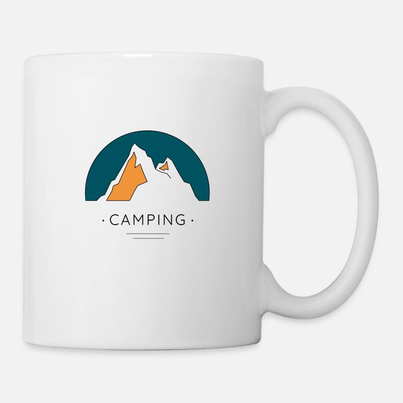 Couleurs de camping - Mug blanc - blanc