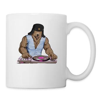 Russischer Diskjockey Bär - Tasse - Weiß - Rechts