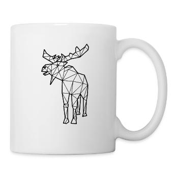 Polygone d'orignal - Mug blanc - blanc - Droite