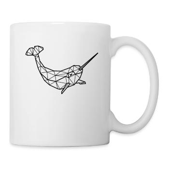 Narwal Polygon - Tasse - Weiß - Rechts