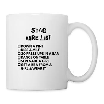 Sag-Wagnis-Liste - Tasse - Weiß - Rechts