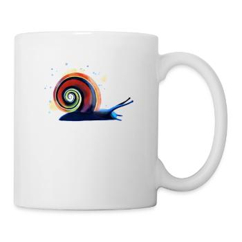 Escargot coloré - Mug blanc - blanc - Droite